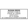 Impression Only of Kentucky Notary Pink Stamp - Rectangle