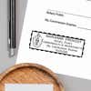 Another example of Massachusetts Notary Pink Stamp - Rectangle impression on white paper