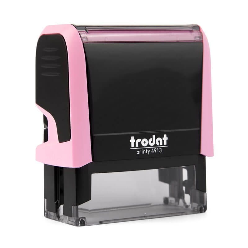 Side View of the New Mexico Pink Rectangle Notary Stamp