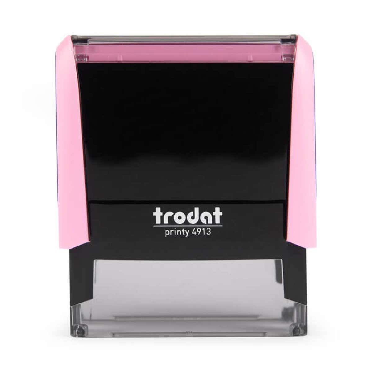Front View of the New Mexico Pink Rectangle Notary Stamp