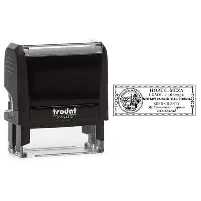 California Notary Rectangle Design