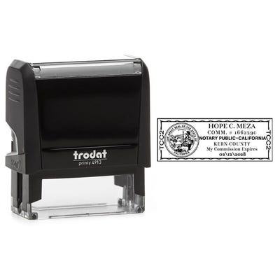 California Notary Rectangle Design