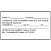 Certified True Copy Stamp for Notary Use Imprint Example