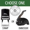 Maine Notary Round with CREST - Choose Stamp or Embosser