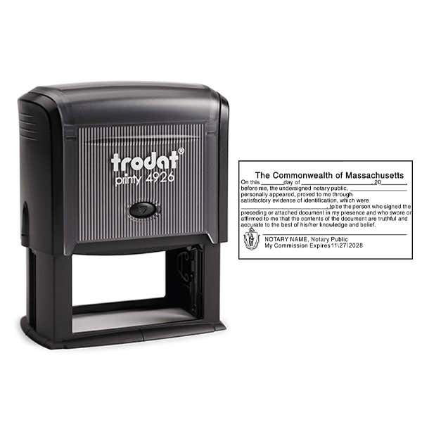 Massachusetts JURAT Notary Stamp