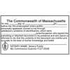 Impression only of Massachusetts JURAT Notary Stamp