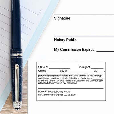 Signature Witness Notary Stamp - alternate view