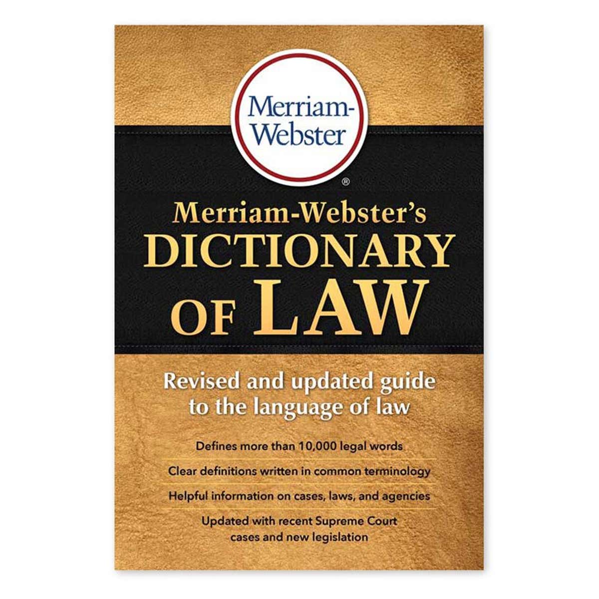 Merriam Webster's Dictionary of Law (front shot)