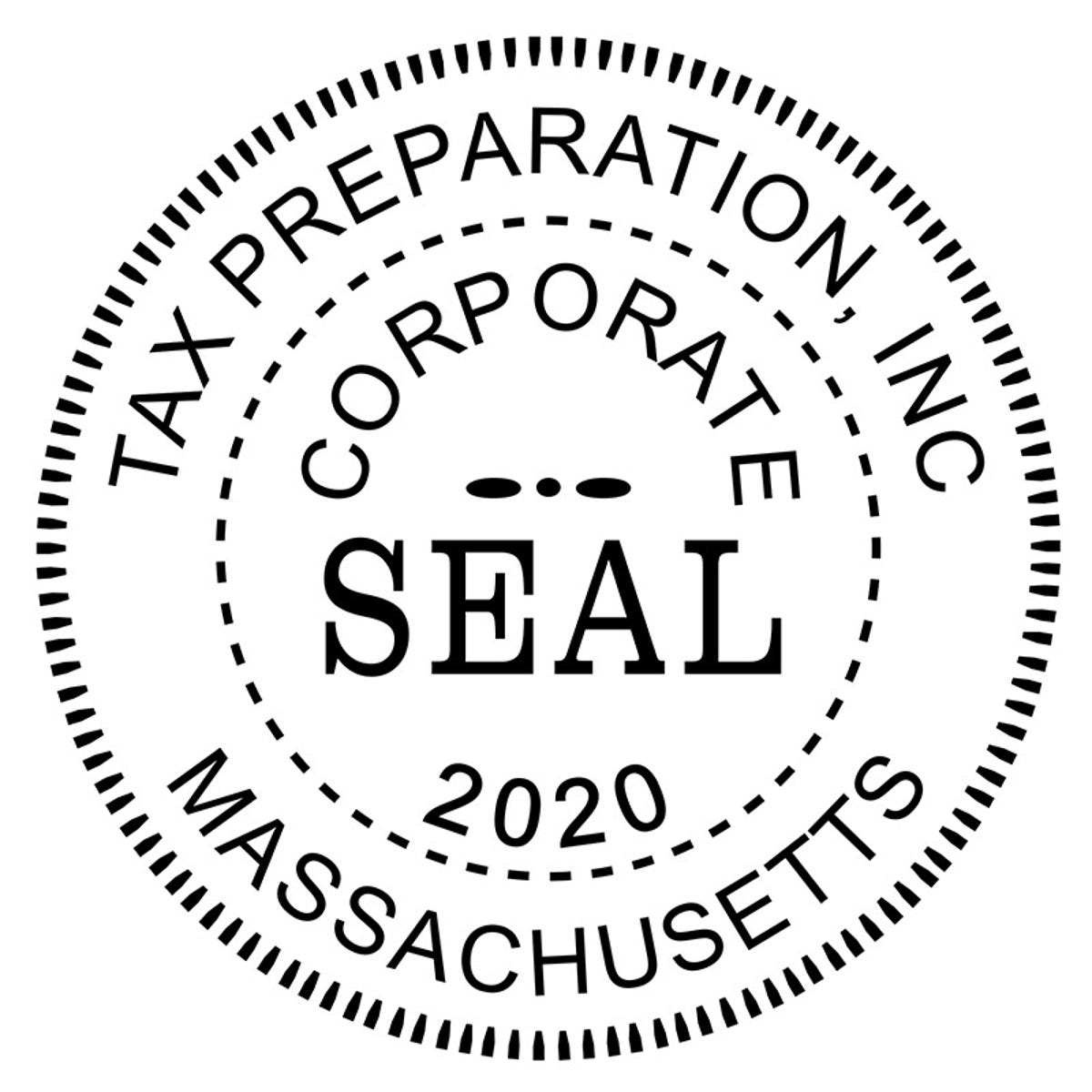 Impression only of the Corporate Seal Stamp with Year