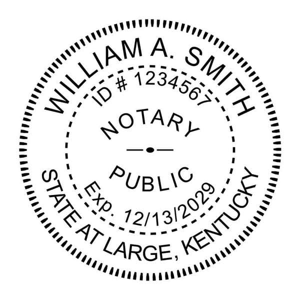 Kentucky With State at Large Round Notary Seal