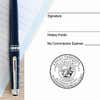 California Notary Round Stamp Impression on Paper