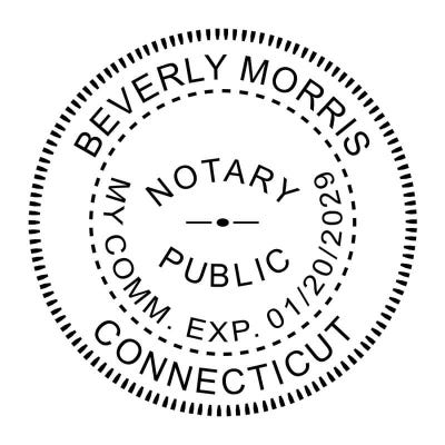 Connecticut Round Notary Stamp - alternate view