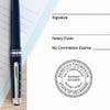 Delaware Notary Public Round Stamp Impression on Paper