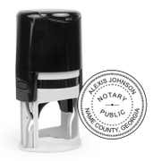 Georgia Round Notary Public Stamp