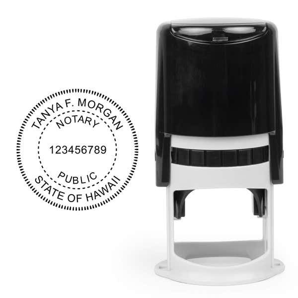 Hawaii Round Notary Public Stamp