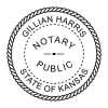State of Kansas stamp impression.