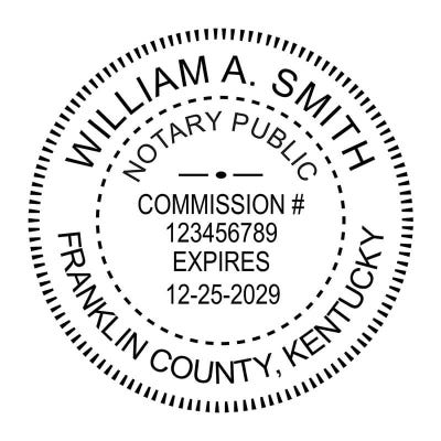 Kentucky Round Notary Stamp - alternate view