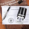 Official notary impression on attested record form with stamp body beside it