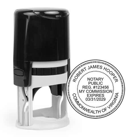 Virginia Round Notary Stamp