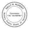Vermont Notary Round Stamp Imprint in black ink