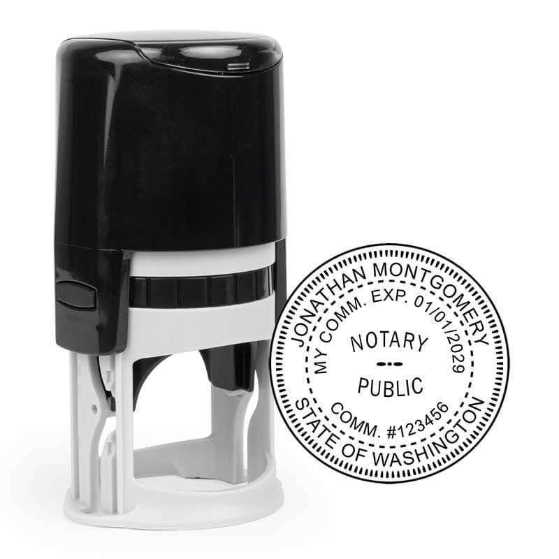 Washington State Notary Round Stamp