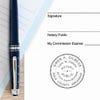 Example of Arkansas Notary Pink Stamp  on Paper