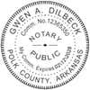 Arkansas Notary Pink Stamp Impression Only