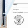 Example of California Notary Pink Stamp - Round Impression on Paper