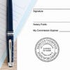 Delaware Notary Pink Stamp - Round Impression Example