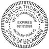 Delaware Notary Pink Stamp - Round Impression Only