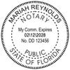 Florida Notary Pink Stamp - Round Impression