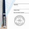 Georgia Notary with Expiration Date Pink Stamp - Round Example
