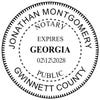Georgia Notary with Expiration Date Pink Stamp - Round Impression