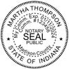 Indiana Notary Pink Stamp - Round Impression Only