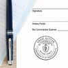 Another example of the Massachusetts Notary Pink Stamp - Round impression on white paper