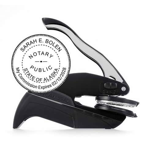 Alaska Notary Round Seal Embosser