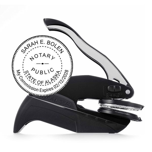 Alaska Notary Round Seal Embosser