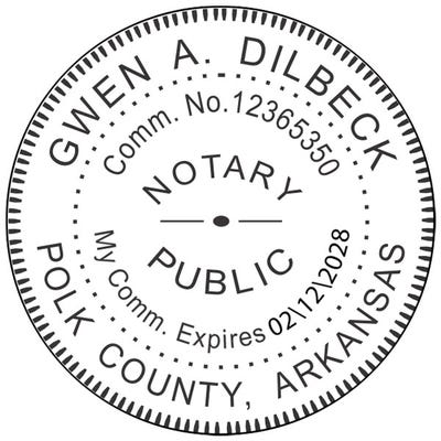 Arkansas Notary Round Seal Embosser - alternate view