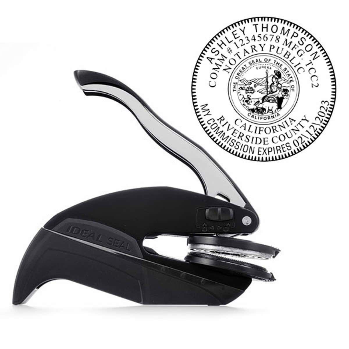 California Notary Round Seal Embosser and Impression