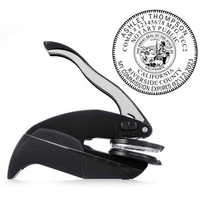 California Notary Round Seal Embosser and Impression