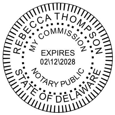Delaware Notary Public Round Seal Embosser - alternate view