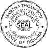 Impression Only of Indiana Notary Round Seal Embosser