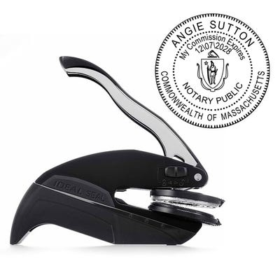 Massachusetts Notary Round Seal Embosser