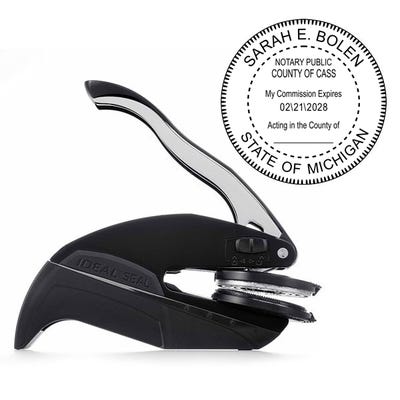 Michigan Notary Round Seal Embosser