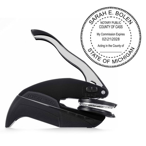 Michigan Notary Round Seal Embosser
