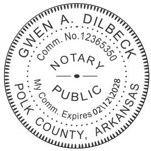 Arkansas Notary Pink Seal Embosser Impression