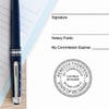 Delaware Notary Pink Seal Embosser - Round Impression on Paper