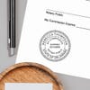 Example of Delaware Notary Pink Seal Embosser - Round