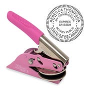 Delaware Notary Round Pink Seal Embosser