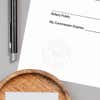 Example of Indiana Notary Pink Seal Embosser - Round on Paper
